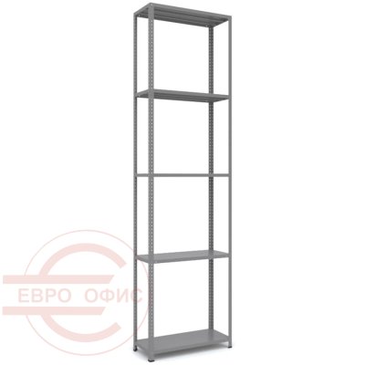 MS-255x70x30 Металлический стеллаж ПРОМЕТ, 5 (Cерый полуматовый (RAL 7038))