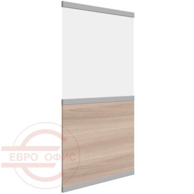 D-160-80.2 Наполнение высокой перегородки Мебель Стиль (Ясень Шимо / акрил молочный)