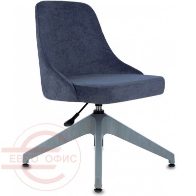 CH-340GLZ Кресло для посетителя  Бюрократ, обивка ткань (Синий (Light-27))