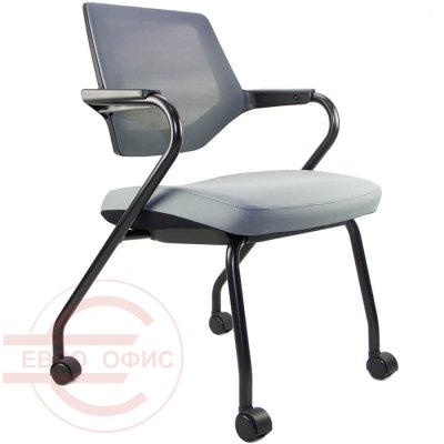 CH4901Z (T301FEU) Кресло для посетителя CLING Fursys, обивка комбинированный (Серое (831))