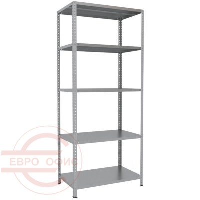 220x100x60 Металлический стеллаж MS HARD, 5 (Cерый полуматовый (RAL 7038))