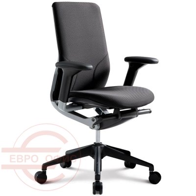 CH4400AZ (T601FU) Кресло для персонала EGA Fursys, обивка ткань (Тёмно-серое (761А))