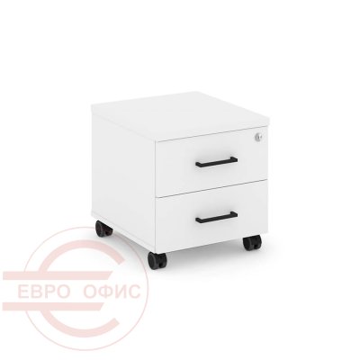 SN.TMU-001 Тумба мобильная 2 ящика. Усиленные колеса RIVA Style Project (Белый)