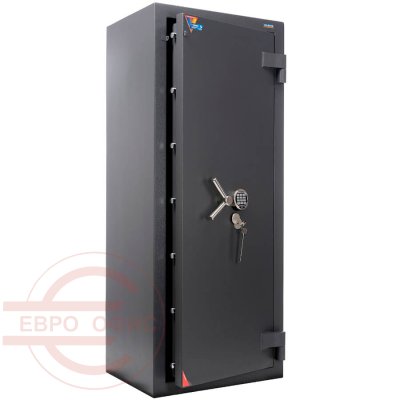 АЛМАЗ 1668 EL Взломостойкий сейф VALBERG, электронный кодовый + ключевой (Графит структурированный)