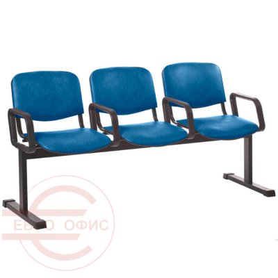 ТРАКТ СМ 82/6-03 Многоместная секция  COMFORUM, обивка экокожа (Синий)