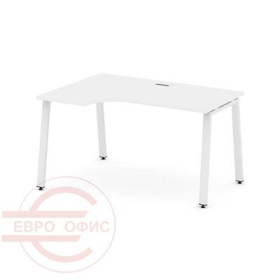 SN-6A.SPA-002(L) Стол рабочий эргономичный RIVA Стайл Проджект (Белый/Металл Белый)