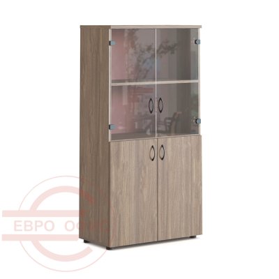 А-36.0 + А-02.2 Шкаф средний комбинированный Мебель Стиль Агат М (Палдао)