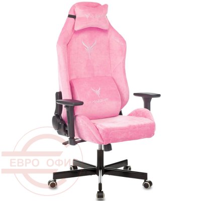 Knight N1 Геймерское кресло  Бюрократ, обивка ткань (Розовый Velvet 36)