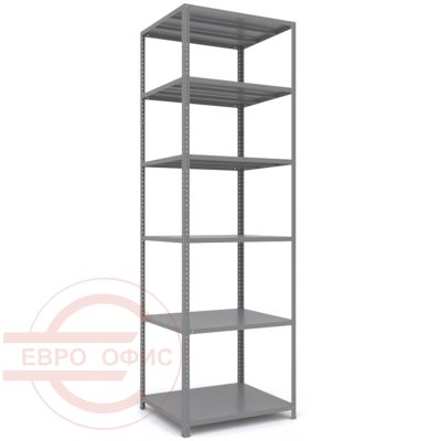 MS_220x70x60 Металлический стеллаж ПРОМЕТ, 6 (Cерый полуматовый (RAL 7038))