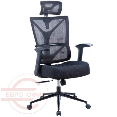 CH566 Кресло для руководителя  Chairman, обивка сетка / ткань (Черный)