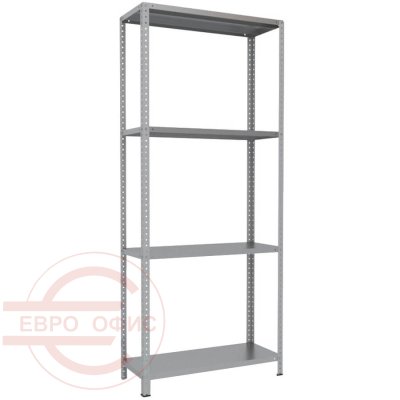 250x100x40 Металлический стеллаж MS HARD, 4 (Cерый полуматовый (RAL 7038))