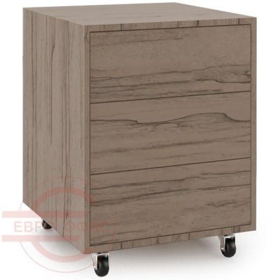 GS-4 Тумба подкатная Мебель Стиль Glass.Go (Лимба тёмная / антрацит MS)