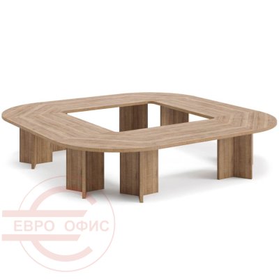 Conference table 360x360 Стол переговоров 360x360 Profoffice Terra (Капучино)