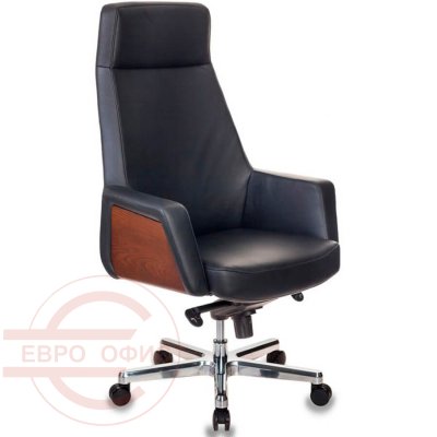 _ANTONIO/BLACK Кресло для руководителя  Бюрократ, обивка кожа (Чёрный)