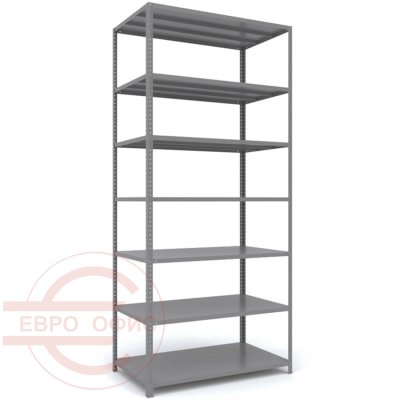 MS_220x100x60 Металлический стеллаж ПРОМЕТ, 7 (Cерый полуматовый (RAL 7038))