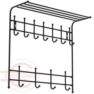 ВПТ11/Ч Вешалка настенная с полкой Nika Евро Офис (Черный)