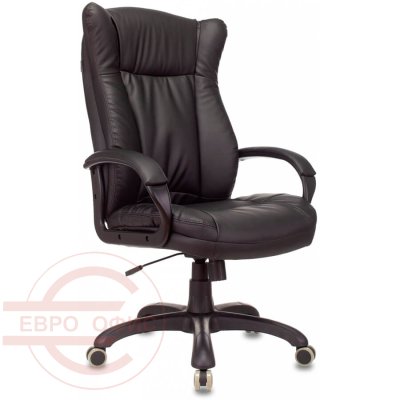 CH-879N Кресло для руководителя  Бюрократ, обивка экокожа (Черный)