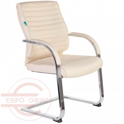 T-8010-LOW-V Кресло для посетителя  Бюрократ, обивка экокожа (Слоновая кость)