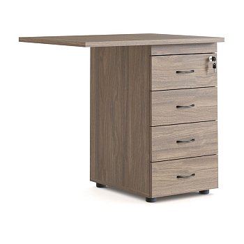 А-22 + А-38Т Тумба приставная Мебель Стиль Агат М (Светло-серый (кромка: тёмно-серый))