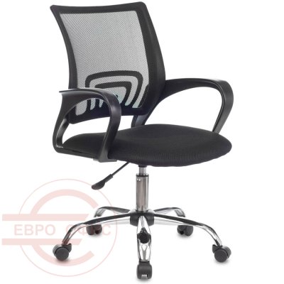 CH-695NLTSL Кресло для персонала  Бюрократ, обивка сетка / ткань (Чёрное (TW-11))