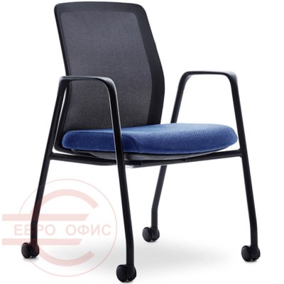 CHN6211Z Кресло для посетителя AROUND Fursys, обивка сетка / ткань (Синее (2H4B))