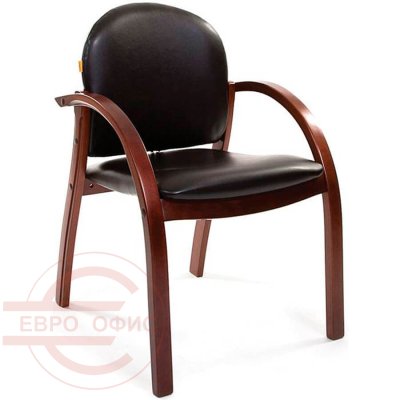 659 Стул для посетителя  Chairman, обивка экокожа (Чёрный)