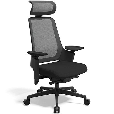 CHXX2410007 Кресло для руководителя GX Fursys, обивка сетка / ткань (Черный (4C6BK))