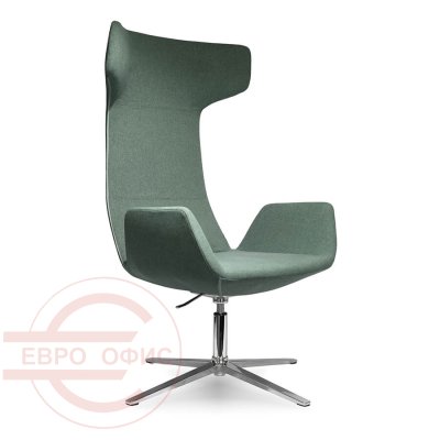 VIP042 Кресло лаунж  Евро Офис, обивка ткань (Голубой)