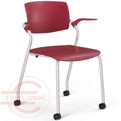 CHN0013AFMZ Стул для посетителя P3 Fursys, обивка пластик (Красный)