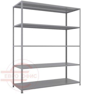 MS-185x150x60 NEW Металлический стеллаж ПРОМЕТ, 5 (Серый полуматовый (RAL 7038))
