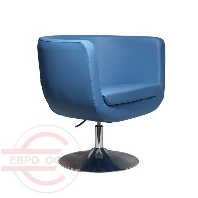 A031 Кресло лаунж  Евро Офис, обивка экокожа (Синий)