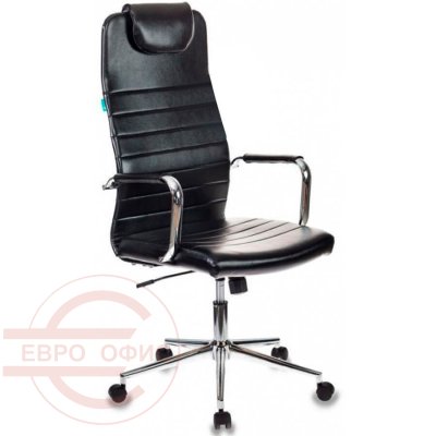 KB-9/ECO Кресло для руководителя  Бюрократ, обивка экокожа (Чёрный)