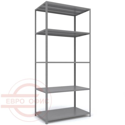 MS_220x100x60 Металлический стеллаж ПРОМЕТ, 5 (Cерый полуматовый (RAL 7038))