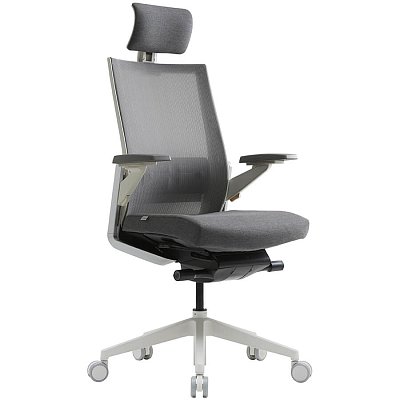CH4700WAHZ Кресло для руководителя ZIEL Fursys, обивка сетка / ткань (Серое (371N))
