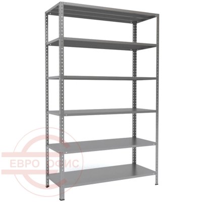 MS-200x120x50 Металлический стеллаж ПРОМЕТ, 6 (Серый полуматовый (RAL 7038))