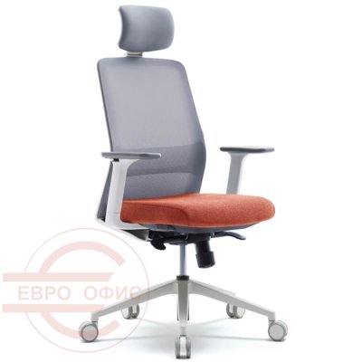 CHA6200CWAHZ Кресло для руководителя AROUND Fursys, обивка сетка / ткань (Кирпичный (2H8W))