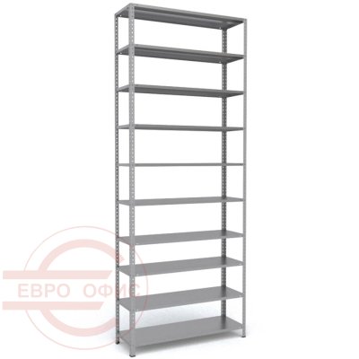 MS-310x120x40 Металлический стеллаж ПРОМЕТ, 10 (Серый полуматовый (RAL 7038))