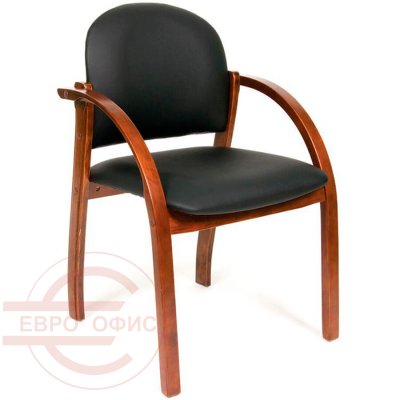 ДЖУНО Кресло для посетителя  Мирэй Групп, обивка экокожа (Чёрный)