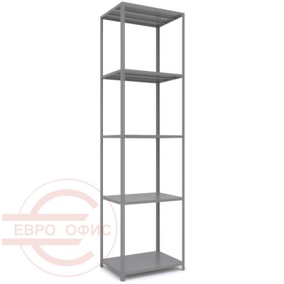 MS-255x70x50 Металлический стеллаж ПРОМЕТ, 5 (Cерый полуматовый (RAL 7038))