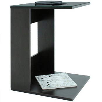 BeautyStyle 3 Журнальный стол Мебелик (Сонома/Чёрное стекло)
