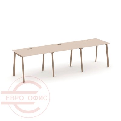 ES.RS-3.1-LP Рабочая станция на 3 места RIVA Estetica (Капучино/Металл Латте)