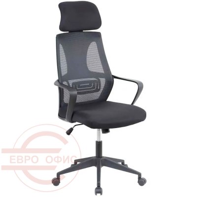БЭСТ (SD2212) Кресло для руководителя  Евро Офис, обивка сетка / ткань (Серый)