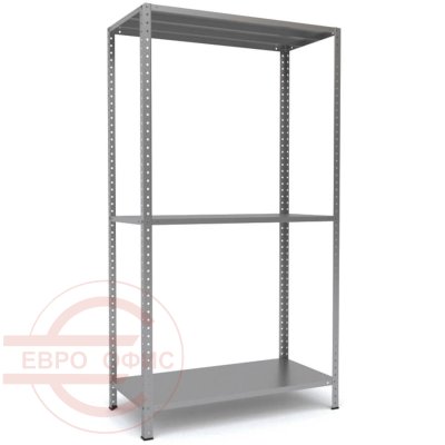MS-185x100x60 Металлический стеллаж ПРОМЕТ, 3 (Серый полуматовый (RAL 7038))
