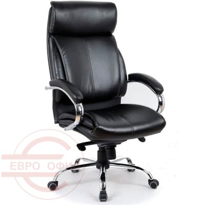 ВИП (SD6503) Кресло для руководителя  Евро Офис, обивка экокожа (Черный)