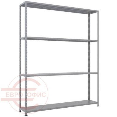 MS-185x150x30 NEW Металлический стеллаж ПРОМЕТ, 4 (Серый полуматовый (RAL 7038))