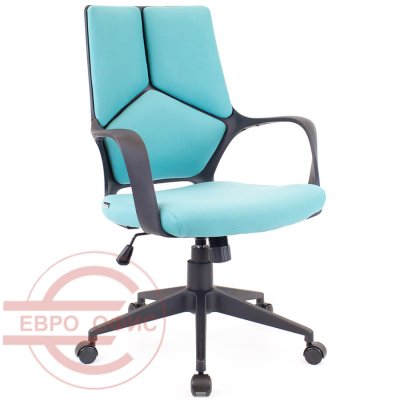TRIO Black LB Кресло для персонала  EVERPROF, обивка ткань (Бирюзовый)