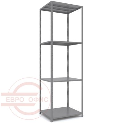 MS_220x70x60 Металлический стеллаж ПРОМЕТ, 4 (Cерый полуматовый (RAL 7038))