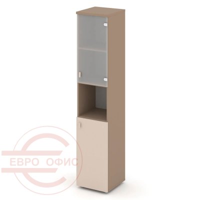 ES.SU-1.4 (R) Шкаф высокий узкий правый RIVA Estetica (Латте/Капучино/Сатин матовый)