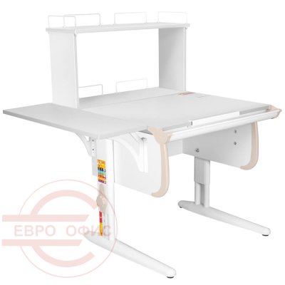 Parta 1/75 + Polka_zz 1/750 +  Polka_b 1/750-1 Парта с полкой ДЭМИ (Бежевый) Parta 1/75 + Polka_zz 1/750 +  Polka_b 1/750-1 Парта с полкой ДЭМИ (Бежевый)