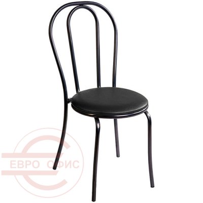 СМ7/6 Венский Стул обеденный  COMFORUM, обивка экокожа (Черный К01)